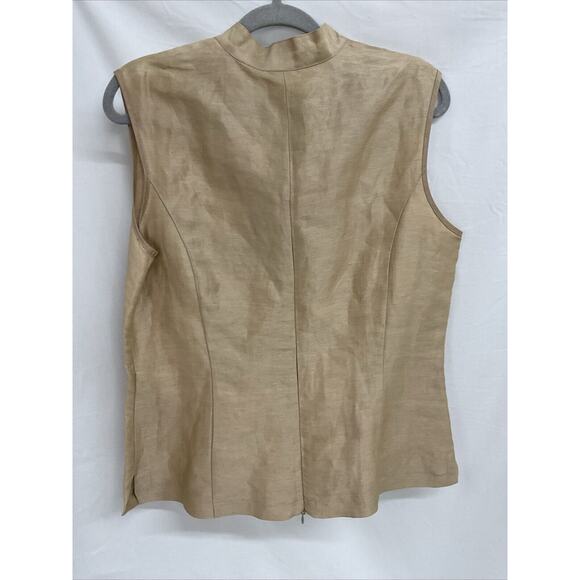 Geiger Austria Linen /Silk Blend Embroidered Shirt Sz 42, Hidden Zipper, New - Picture 6 of 11